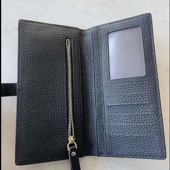 brand new, high quality leather wallet, black, hardware gold - Picture 4 of 8